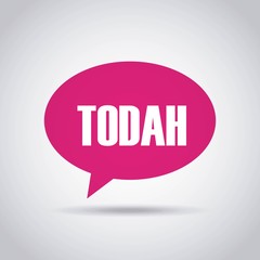 gratitude message label isolated icon vector illustration, eps10