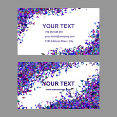 Purple chaotic business card template set