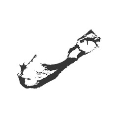 Bermuda map silhouette illustration