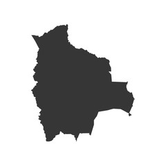 Obraz premium Bolivia map silhouette illustration