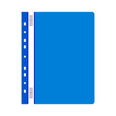 Blue plastic folder illustration