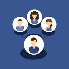 people avatars community group vector illustration design