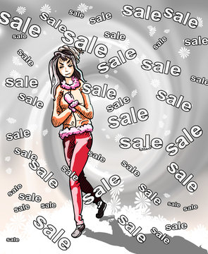 Uitverkoop winter vrouwen model