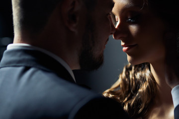 Special moment of the bride and a groom