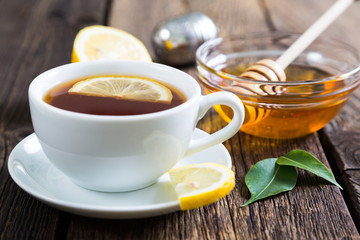 Tea with honey and lemon