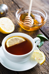 Tea with honey and lemon