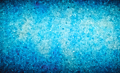 Deep blue self-illumination background of expanded polystyrene. Colored patches pattern