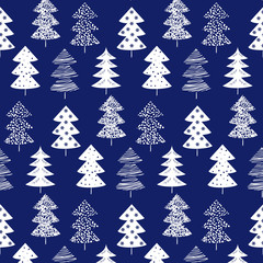 Seamless pattern with christmas trees for your design.