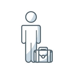 man person avatar flat icon vector illustration design