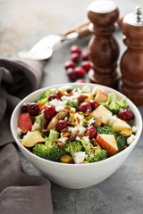 Fall salad with apple and broccoli