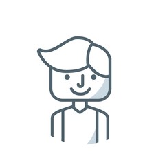 man person avatar flat icon vector illustration design