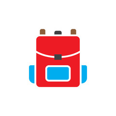 backpack icon vector, rucksack solid logo, colorful pictogram isolated on white