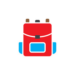 backpack icon vector, rucksack solid logo, colorful pictogram isolated on white