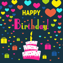 template card for invitations, birthday, for design, advertisement, color, colorful, holiday, greeting,Book Cover,Elements for Placard ,flat design