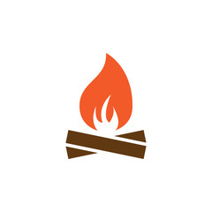 bonfire icon vector, campfire solid logo, colorful pictogram isolated on white