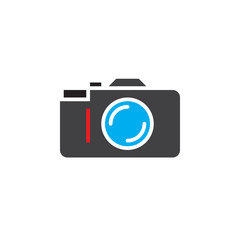 camera icon vector, solid logo, colorful pictogram isolated on white