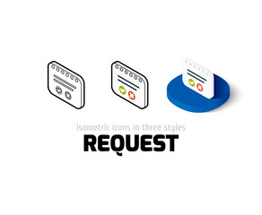 Fototapeta premium Request icon in different style
