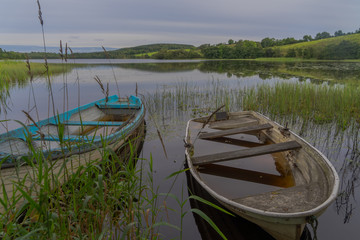 A beautiful calm Irish lake in Lovely Leitrim Ireland.