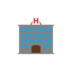 hotel icon vector, solid logo, colorful pictogram isolated on white