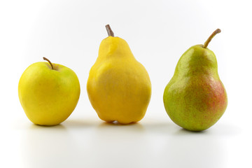 ripe pears and apple
