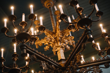 Chandelier in church 