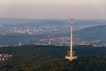 Obraz premium Telecommunication Antenna Tower in Stuttgart, Germany