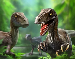 Gordijnen dinosaurs © Antracit