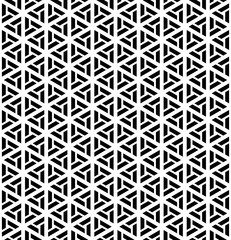 Vector seamless texture. Modern abstract background. Monochrome geometrical pattern with repeating hexagonal tiles.