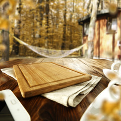 table background of autumn place 