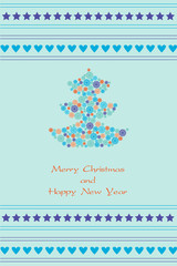 Vector illustration Christmas tree