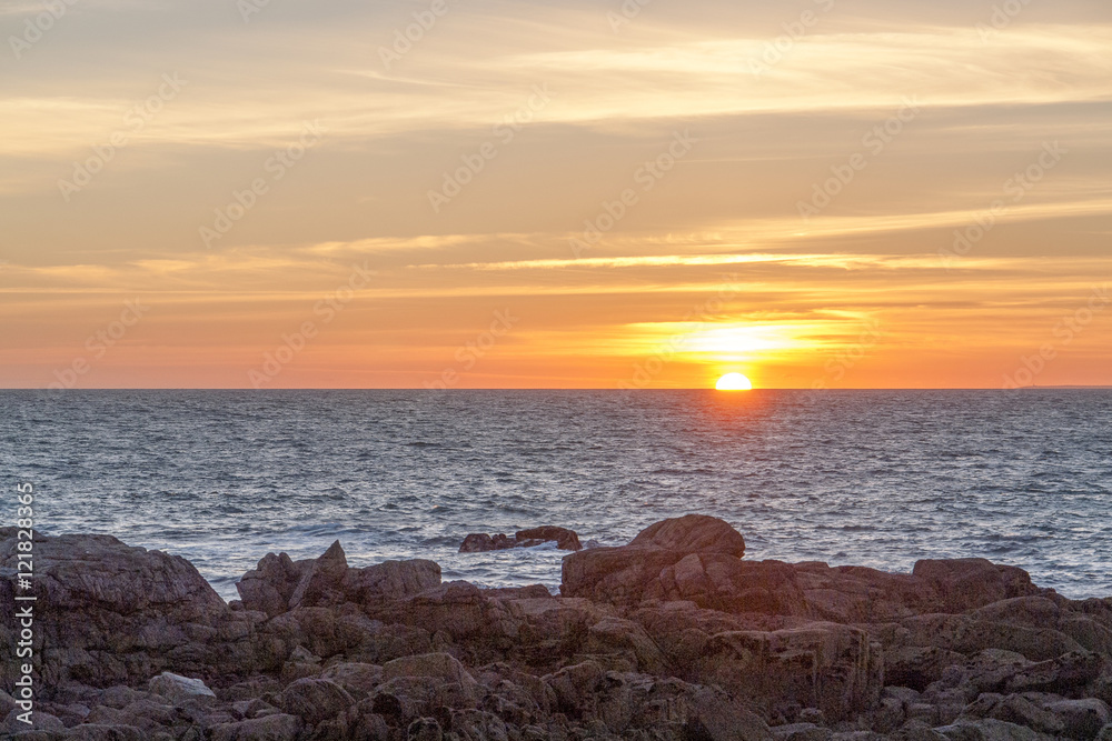 Sticker coastal evening in Brittany