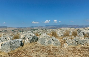 stones on Mount Arbel