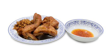 Chicken fried with onion fried, famous food from HatYai, Songkhl