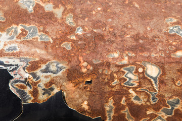 Dark worn rusty metal texture background.