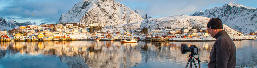 Photograph a Fisherman's village, Lofoten island