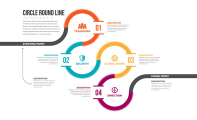 Circle Round Line Infographic