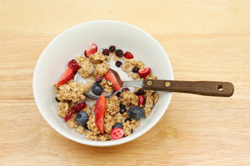 Granola in a bowl