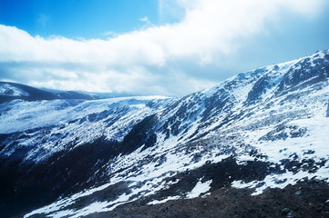 Landscape of Shika Snow Mountain (Blue Moon Valley) located at Shangri-La (Zhongdian), Yunnan, China.