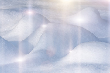 Drifts of snow. Winter background