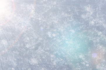 Snowflakes the eve of Christmas winter background