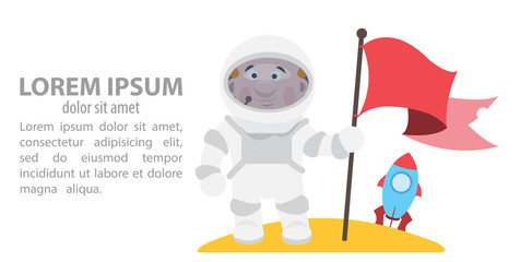 cosmonaut on the moon