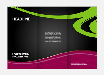 brochure design template vector trifold abstract
