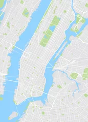 Fototapeten New York colored vector map © max_776