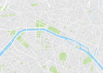 Paris colored vector map