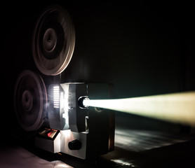 Running Old film projector