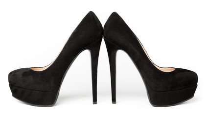 Black women's high-heeled shoes