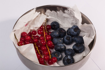 berries in a metal Bowl