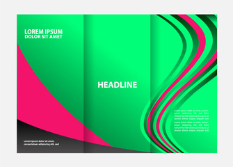 Vector modern tri-fold brochure design template
