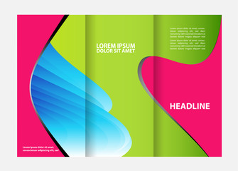 Fototapeta premium Vector modern tri-fold brochure design template 