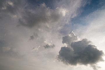 Clouds and blue sky background.
